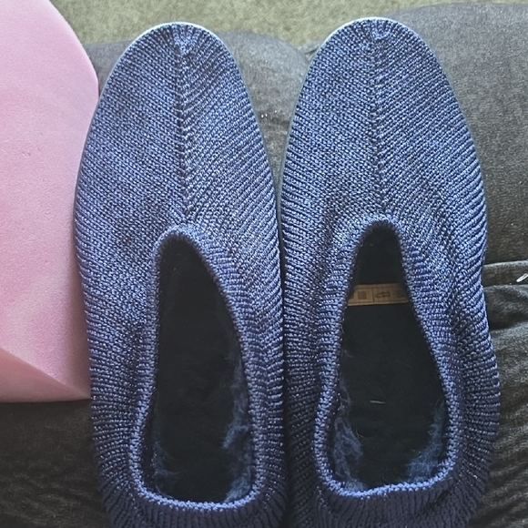 Arcopedico Shoes - Cozy Blue Knit Slippers